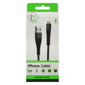 C3 BRAIDED CABLE – IPHONE BLACK